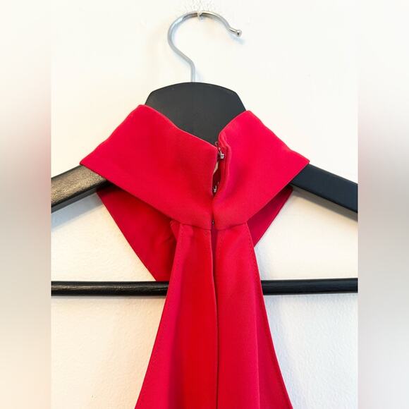 Amanda Uprichard Queens dress Macintosh red halter swing short Valentine’s Day M - Picture 7 of 11